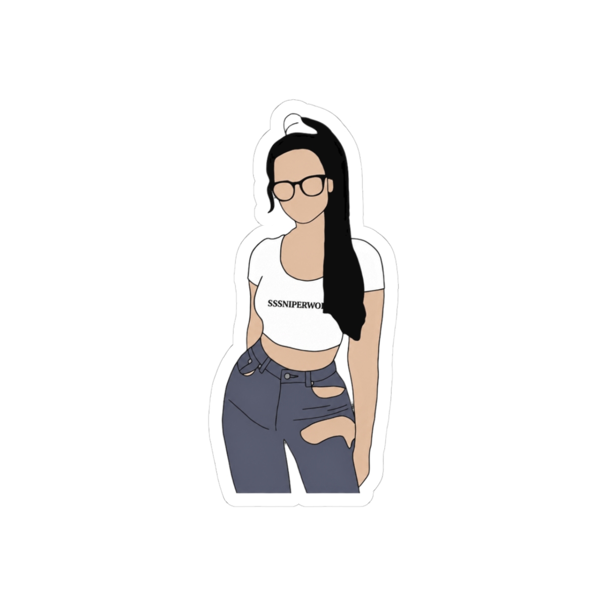 SSSniperWolf Fanart Sticker | Cute Gaming Vinyl Decal