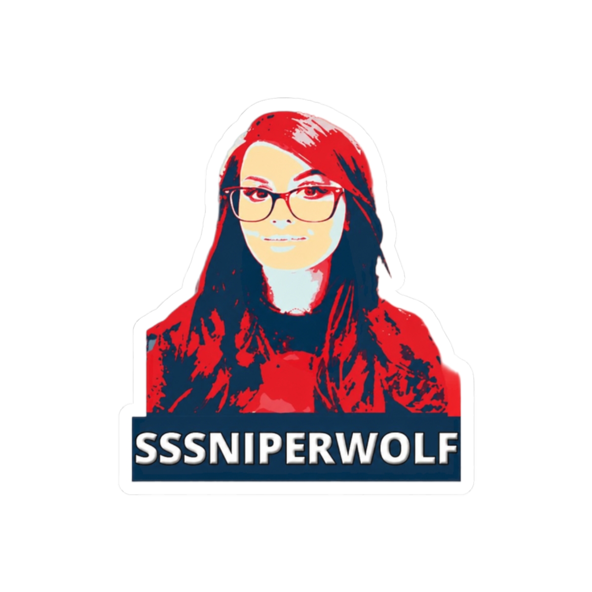 SSSniperWolf Bold Stylized Sticker | Gaming Fan Vinyl Decal - alternate angle 3, merchandise
