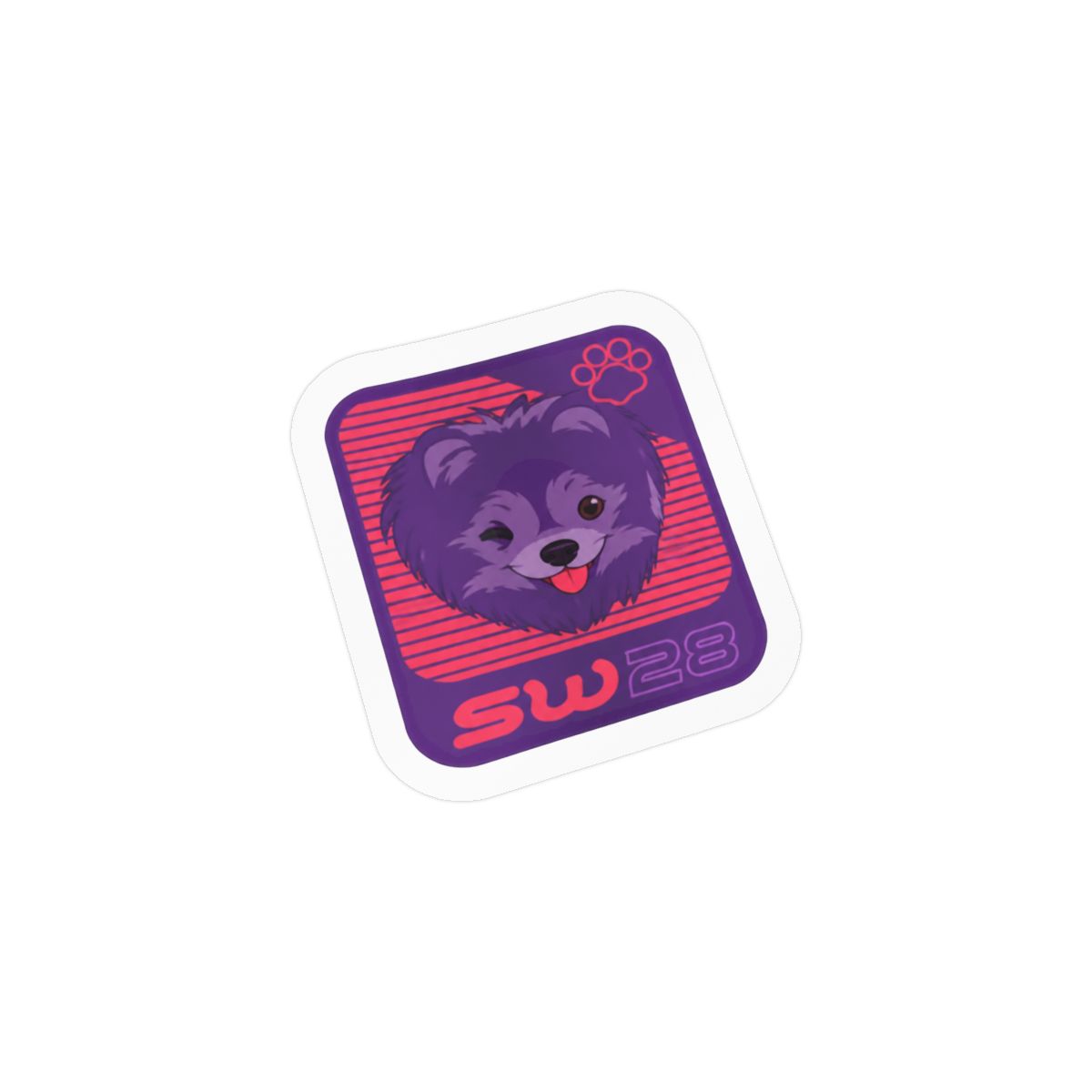 Winking Pomeranian Sticker | Cute SSSniperWolf Inspired Vinyl Decal - alternate angle 1, merchandise