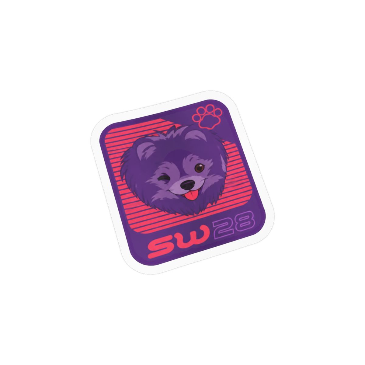 Winking Pomeranian Sticker | Cute SSSniperWolf Inspired Vinyl Decal - alternate angle 2, merchandise