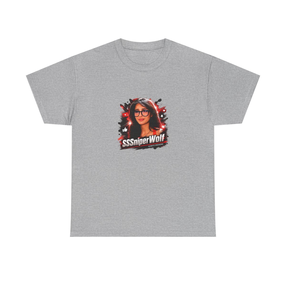 SSSNiperWolf "viral content" Unisex Tee - alternate angle 3, merchandise