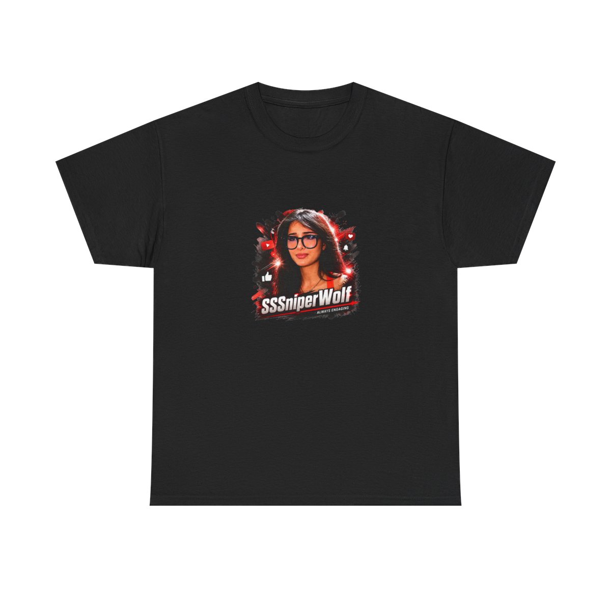 SSSNiperWolf "viral content" Unisex Tee - alternate angle 2, merchandise